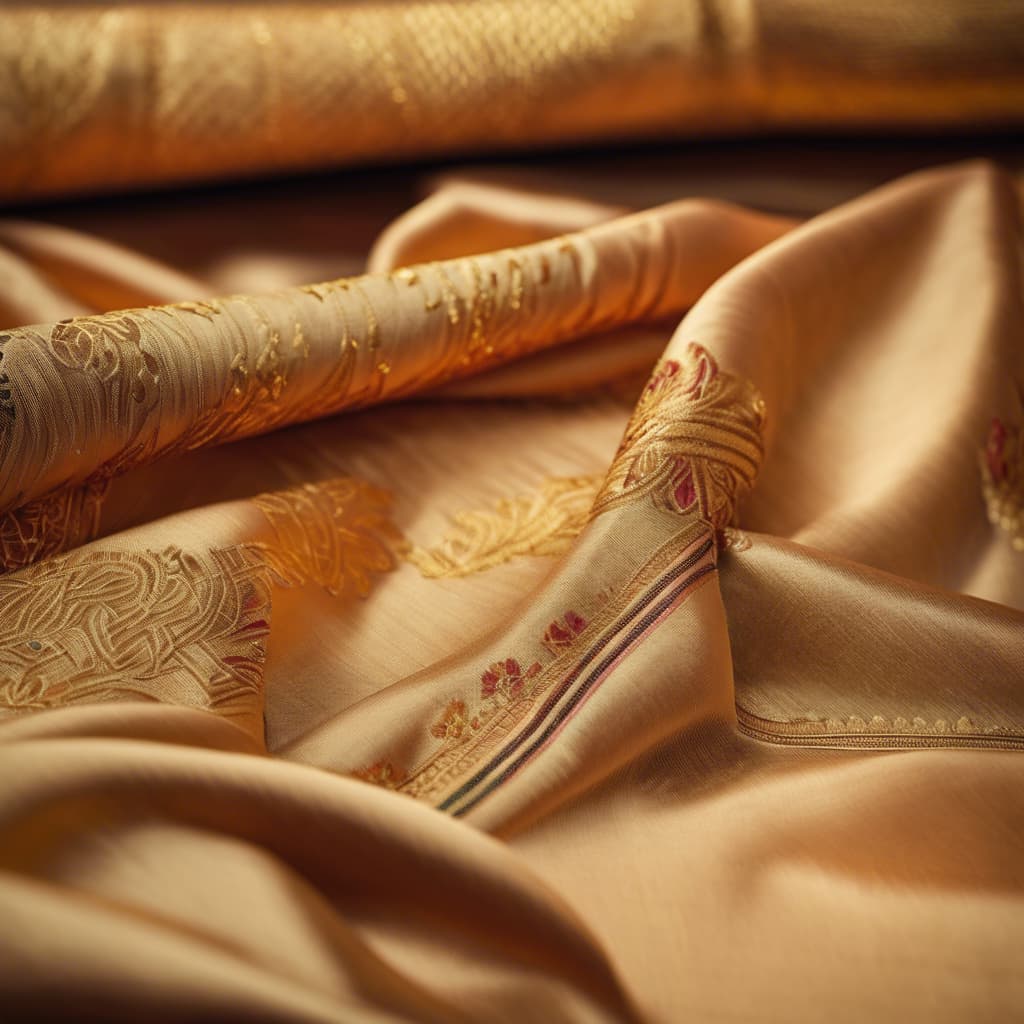 Gold zari thread and silk from the Sree Silks development website