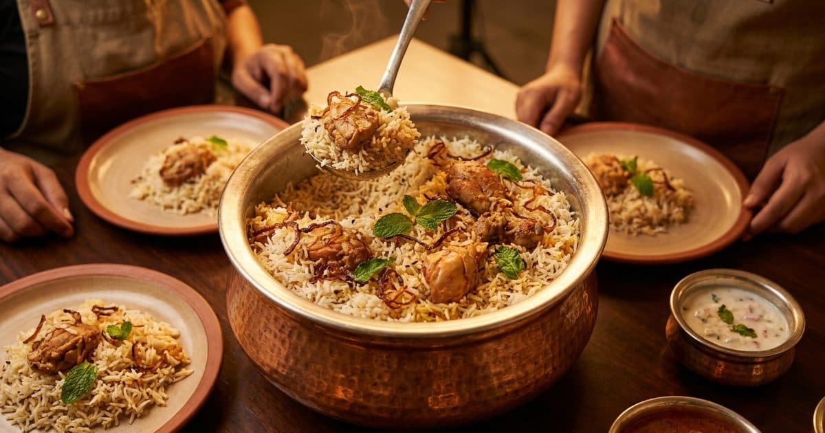 Zeeya Sulthans traditional biryani website visual